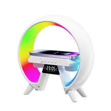 Hot Selling High Quality Wireless for 5.3 Speakers Charger with Colorful LED Light Alarm Clock USB-C Recharge Lamp 4 in 1