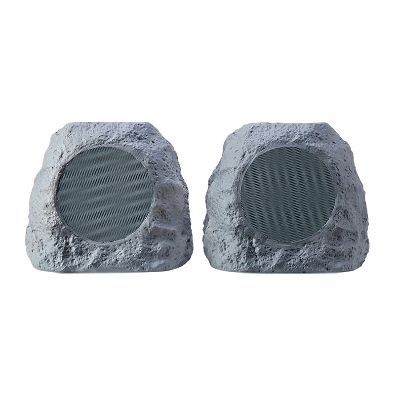 Rock BT 5.3 Speaker Connect, Stone, Wireless Outdoor , 22-Hour Battery Life, with Solar Charging, IP65 Water & Dust Resistant