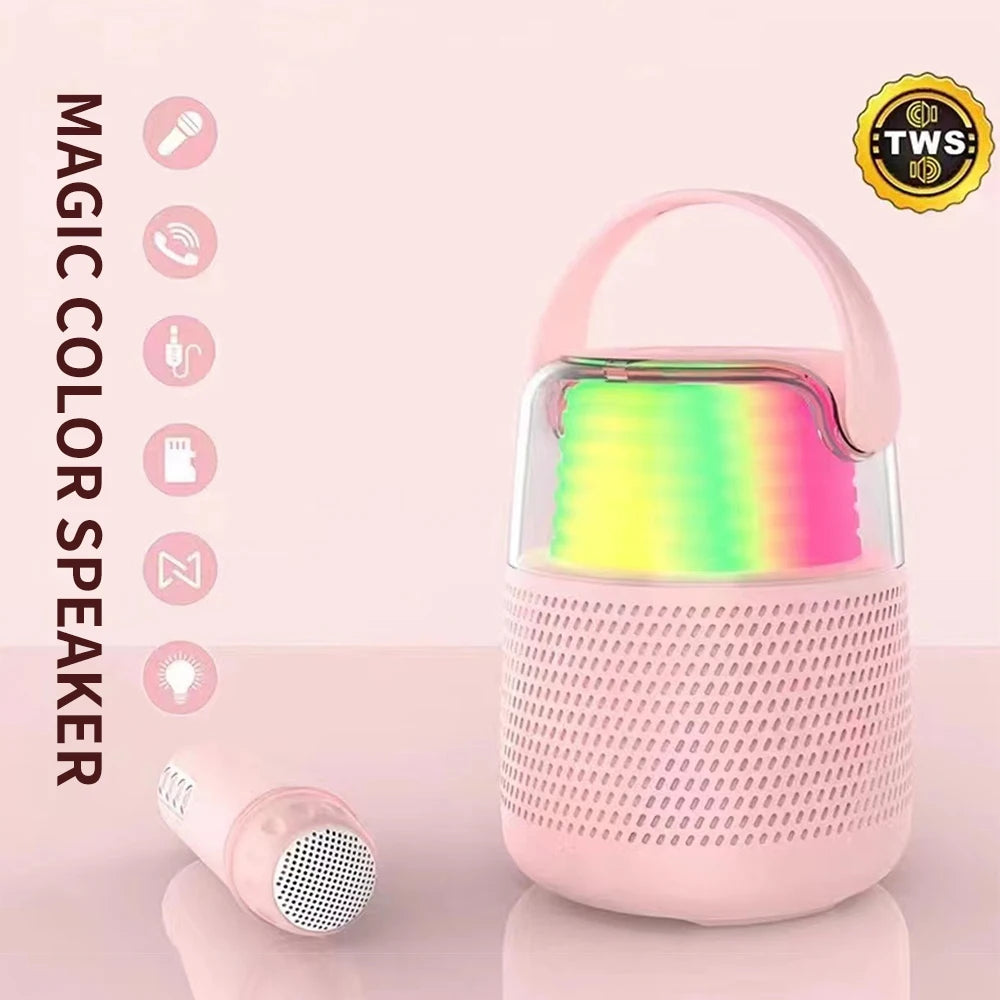 Cyboris Y1 Mini Karaoke Player Wireless Speakers Portable Microphone BT Speaker Sound Family Party Karaoke Subwoofer Boombox