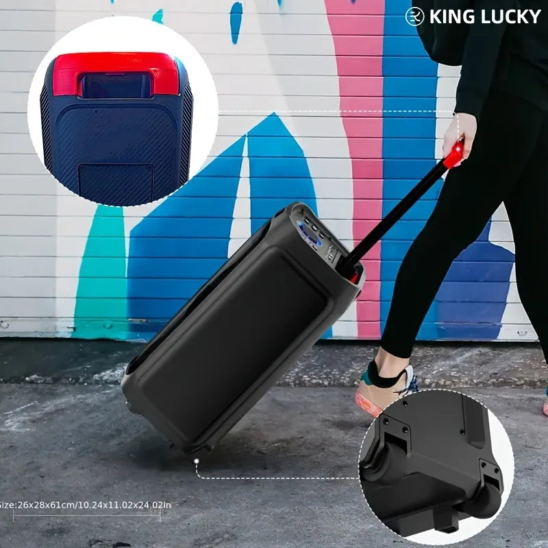 Kinglucky M17 80W High Quality Portable BT Party Speaker with RGB LED Lighting for Home Theatre Use
