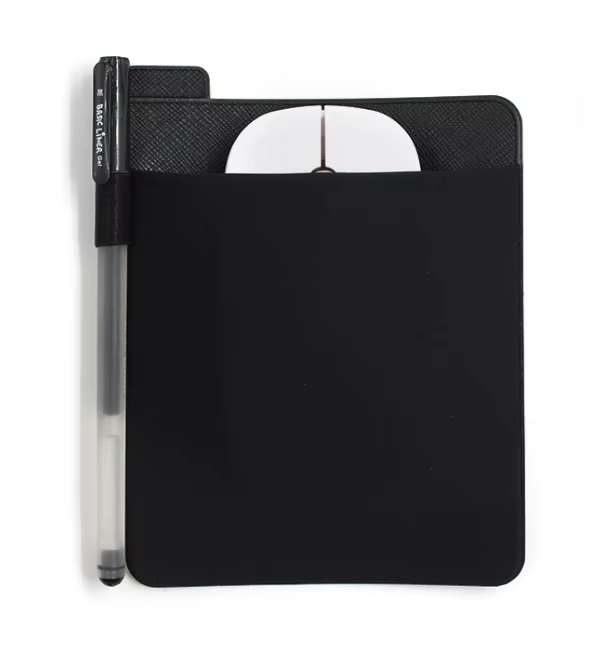 YTGEE Adhesive Free Removable Computer Accessories SSD Hard Drive Pocket Organizer Mouse Pouch for Laptop with Pen Sleeve