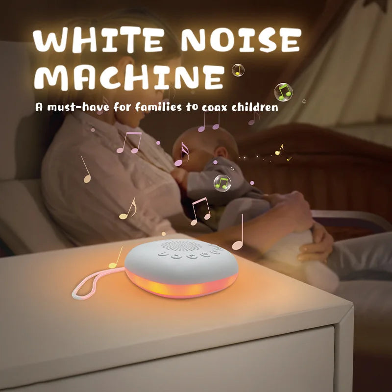 New Portable Home Travel Sleep Monitor with White Noise for Children, Soothing Night Lights, Music and Lighting for Sleep