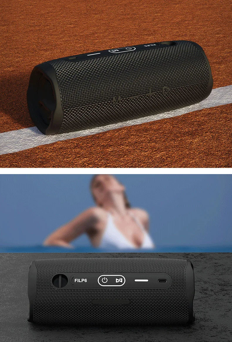 Portable for Bluetooth Speaker RGB LED Waterproof TF Card Slot 10W Wireless Subwoofer for Outdoor Parties Home Theatre Audio