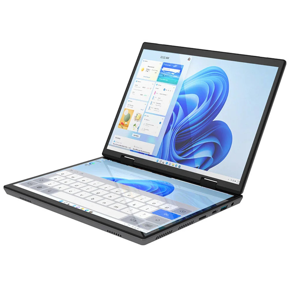 New 10.5 + 10.5 Inch Dual Touch Screen N100 Quad Core 16G 32G RAM 1TB 2TB Notebook Laptop for  Business Office Education Laptops