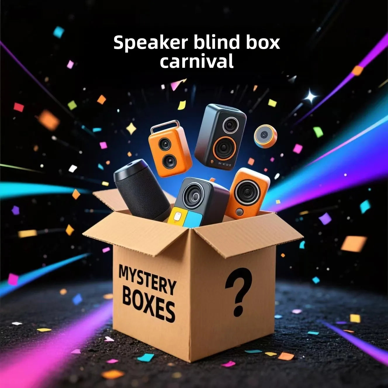 3C Mystery Box Electronic  Speaker Portable and Waterproof IPX6 Wireless Outdoor Speaker