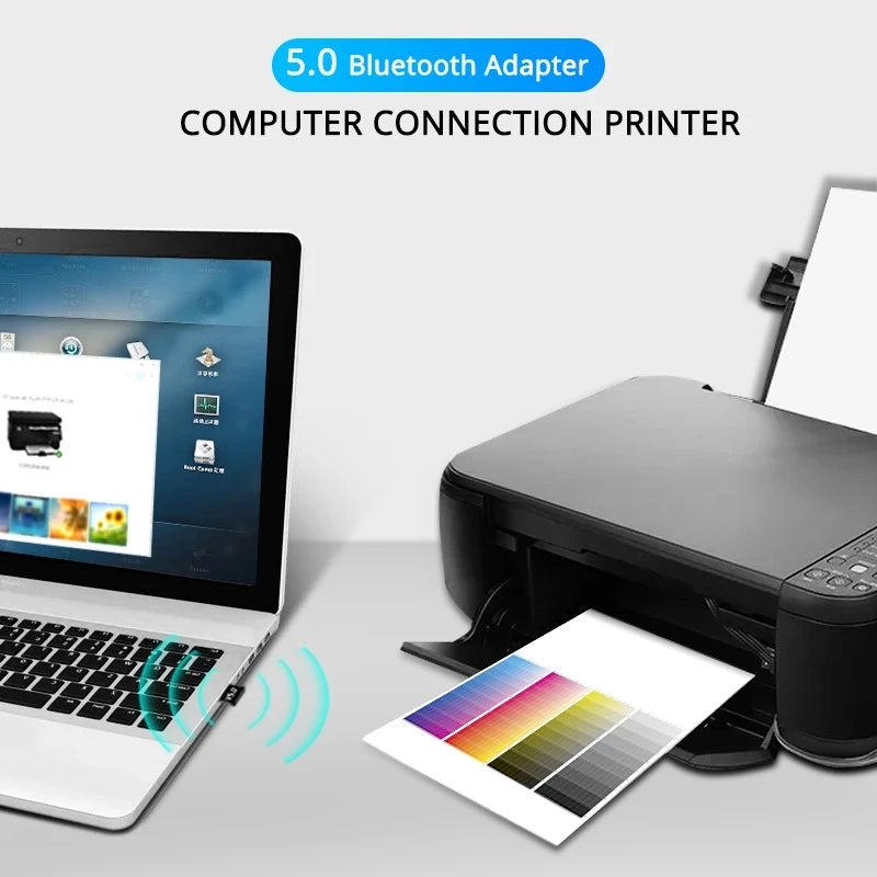 USB Bluetooth 5.0 Adapter USB Wireless Receptor Bluetooth Speaker File Receiver Transmitter Dongle Laptop Earphone BLE Sender