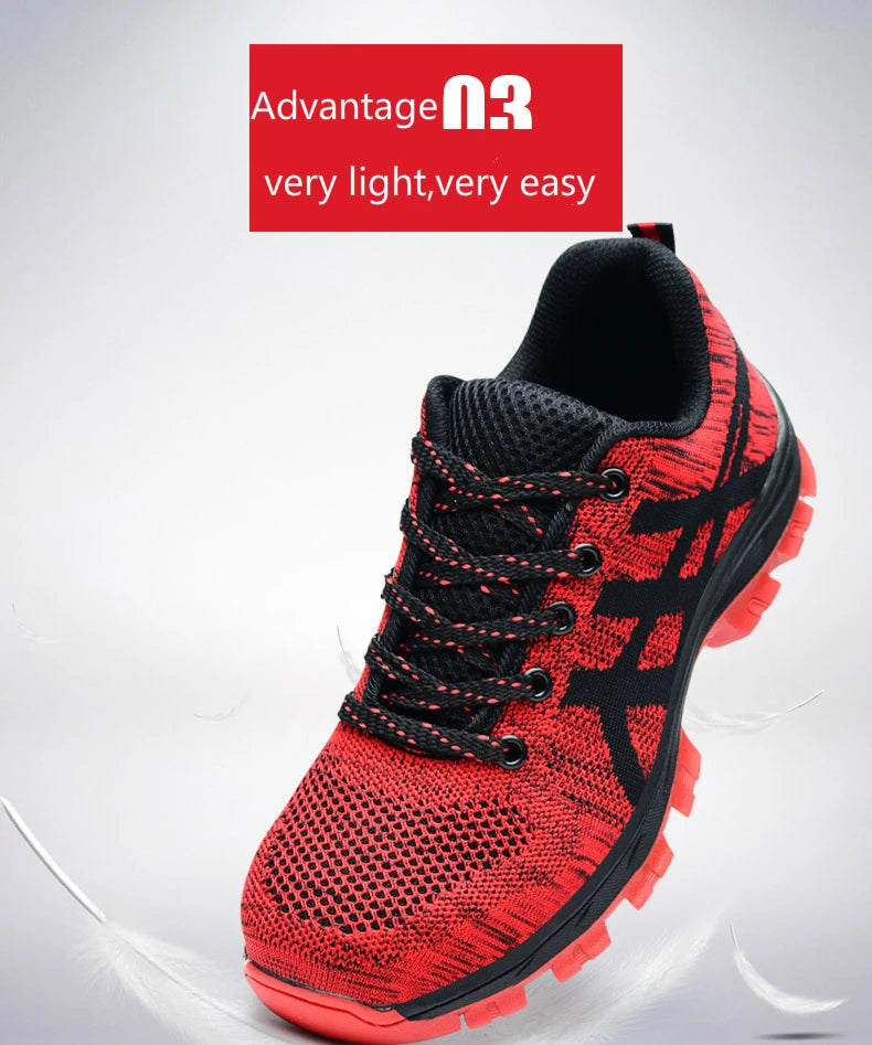 Work Sneakers Men Indestructible Steel Toe Work Shoes Safety Boot Men Shoes Anti-puncture Breathable Working Shoes For Men 48 50