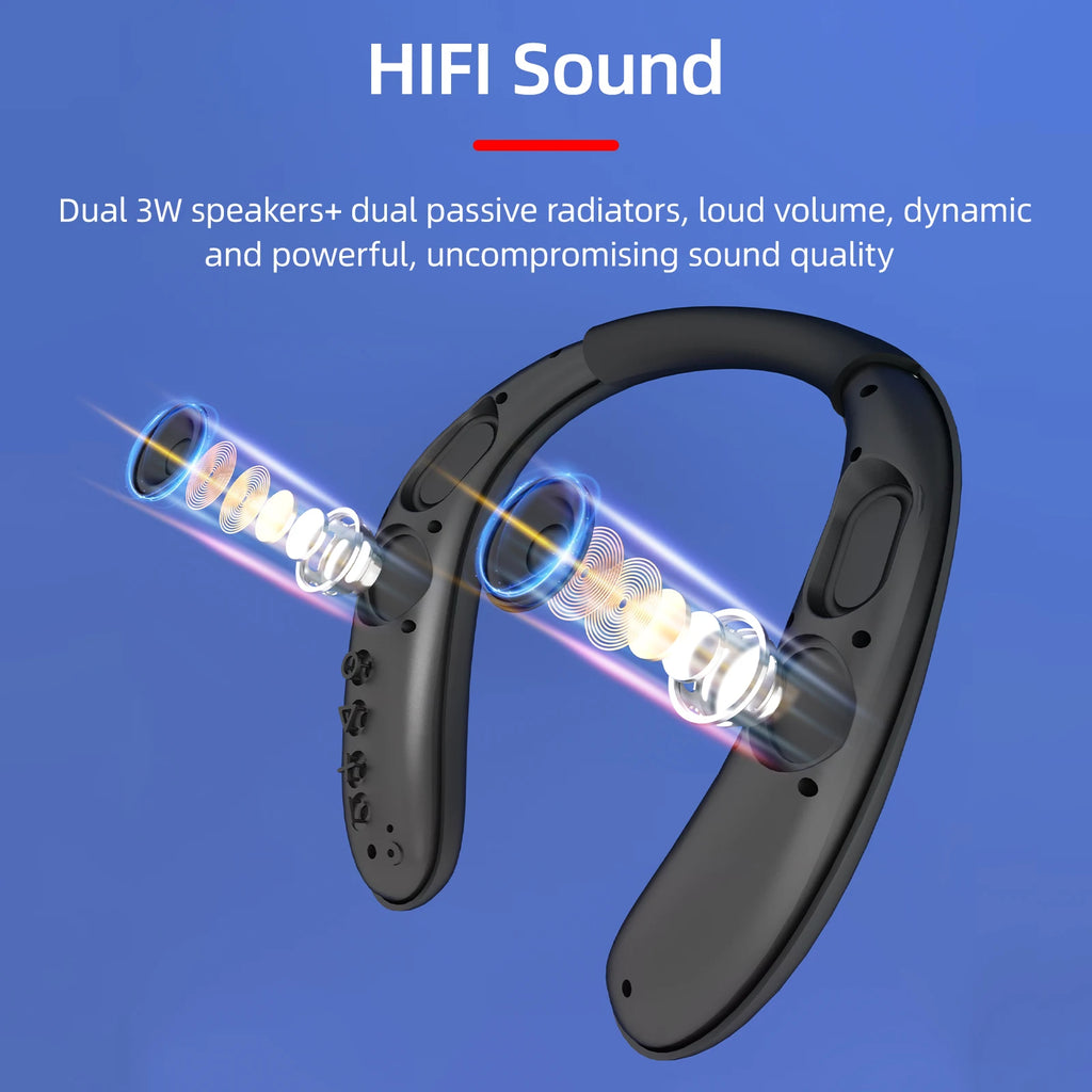 High Accuracy ROCKMIA EBS918  Wearable Wireless Neck Speaker Bluetooth 5.4  AptX HD Low Latency Personal Neckband Speakers