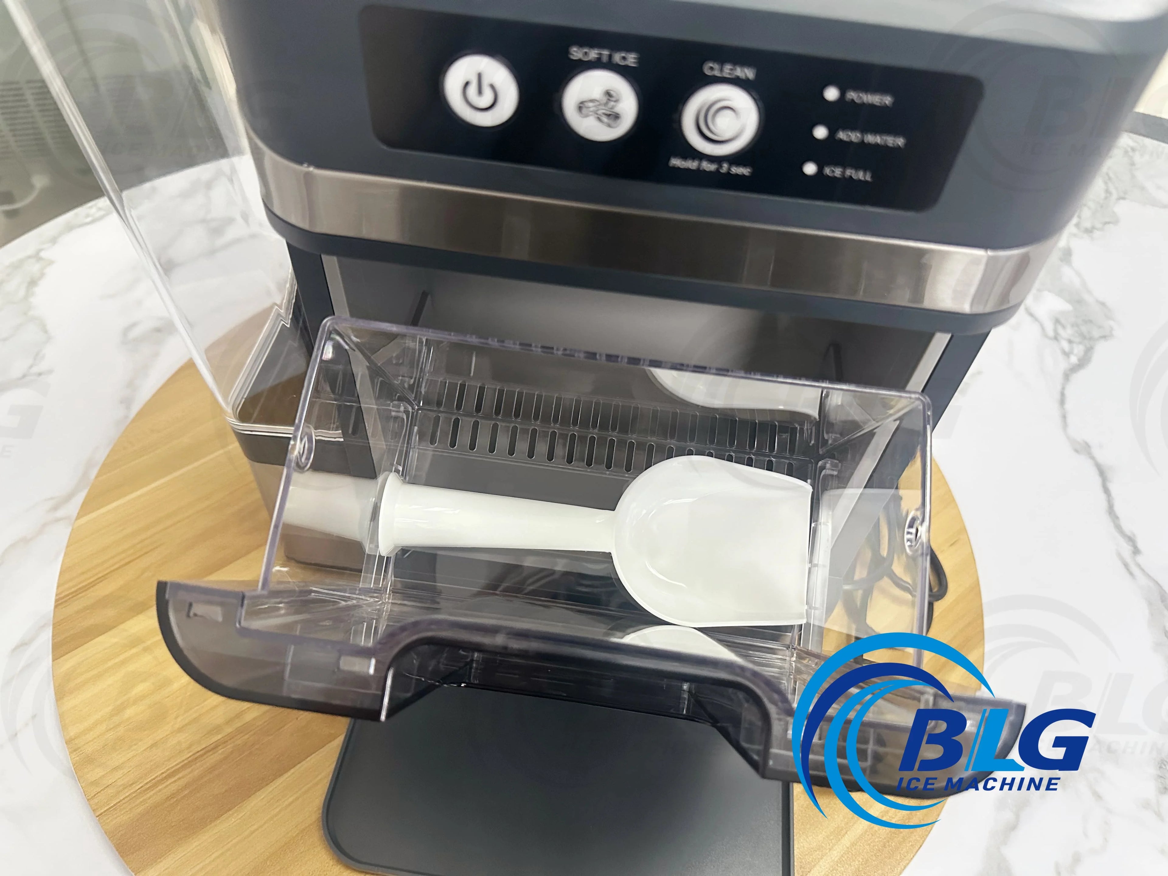 BLG Home Use for 35lb Nugget Ice Maker Quiet Operation, Easy Clean, Energy Efficient, with Water Tank, Portable Home Appliance