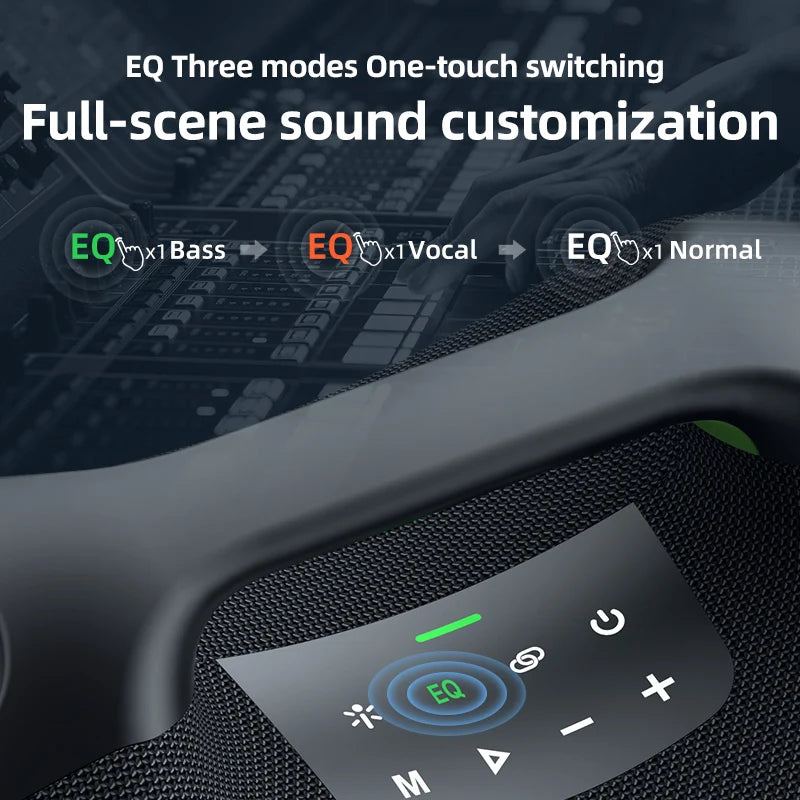 ZE21 RGB LED Plastic Three-Way Audio Crossover for Bt5.3 250W Output Power with 48000mAh Rechargeable Battery