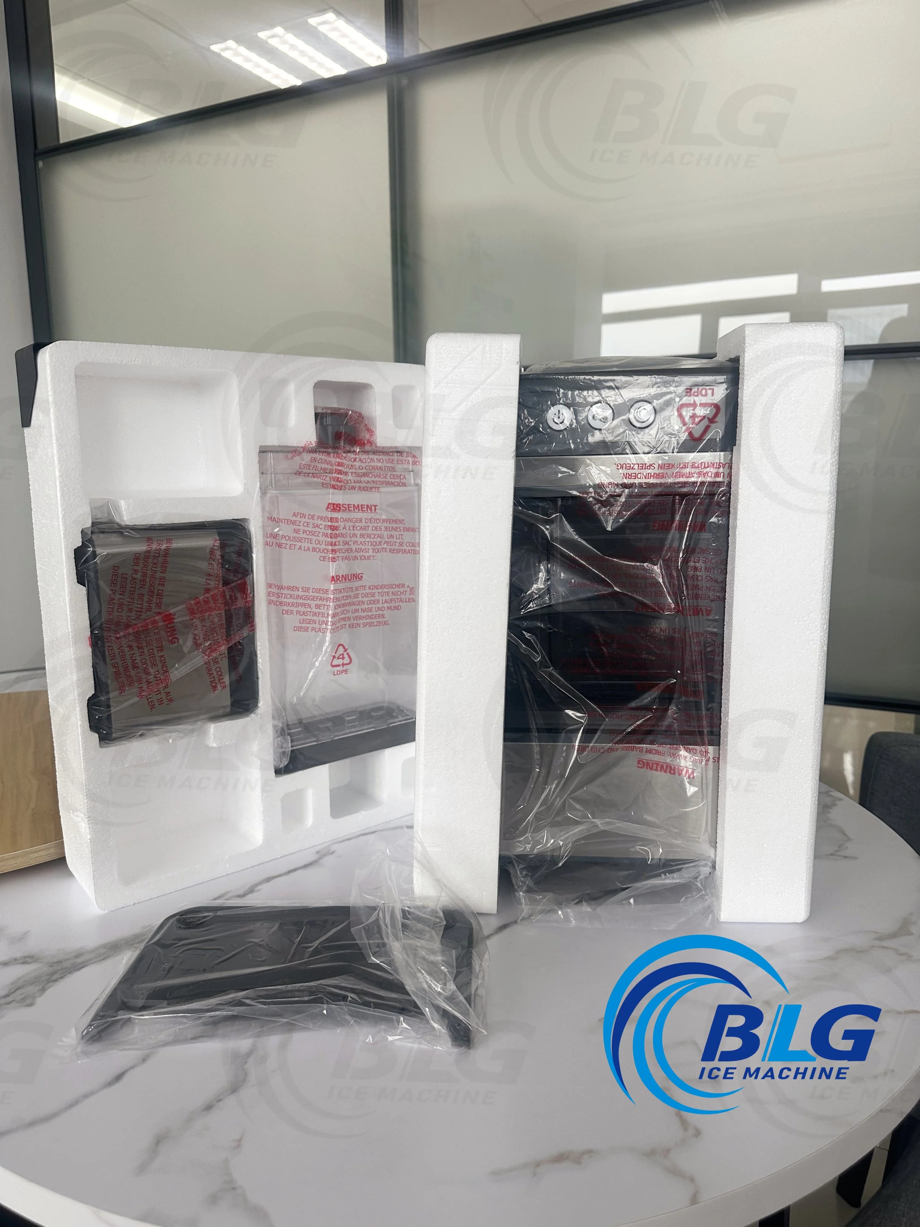 BLG Home Use for 35lb Nugget Ice Maker Quiet Operation, Easy Clean, Energy Efficient, with Water Tank, Portable Home Appliance