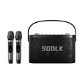 SODLK S1271PLUS 280W Portable Karaoke Machine with 2 Wireless Microphones Karaoke Speaker Supports AUX, USB, MIC, Live Streaming