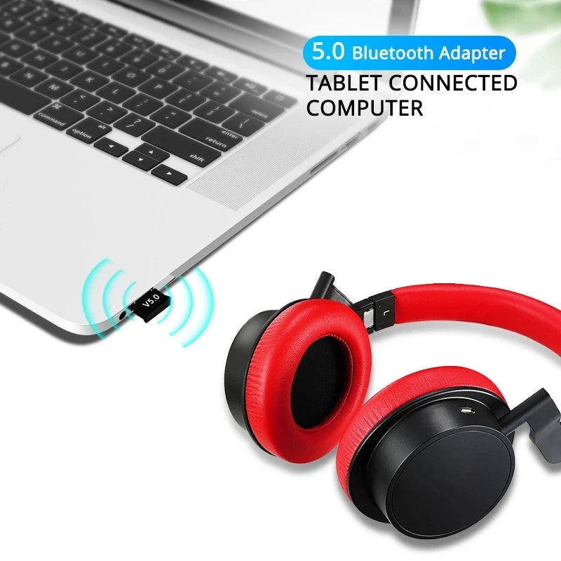 USB Bluetooth 5.0 Adapter USB Wireless Receptor Bluetooth Speaker File Receiver Transmitter Dongle Laptop Earphone BLE Sender
