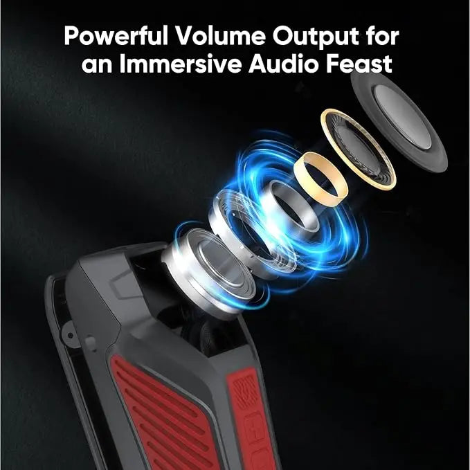 INGA Wearable Bluetooth Speaker Mini Clip-on Portable Speaker With Light & Warning Lamp Built-in Mic Hands-Free Calling for