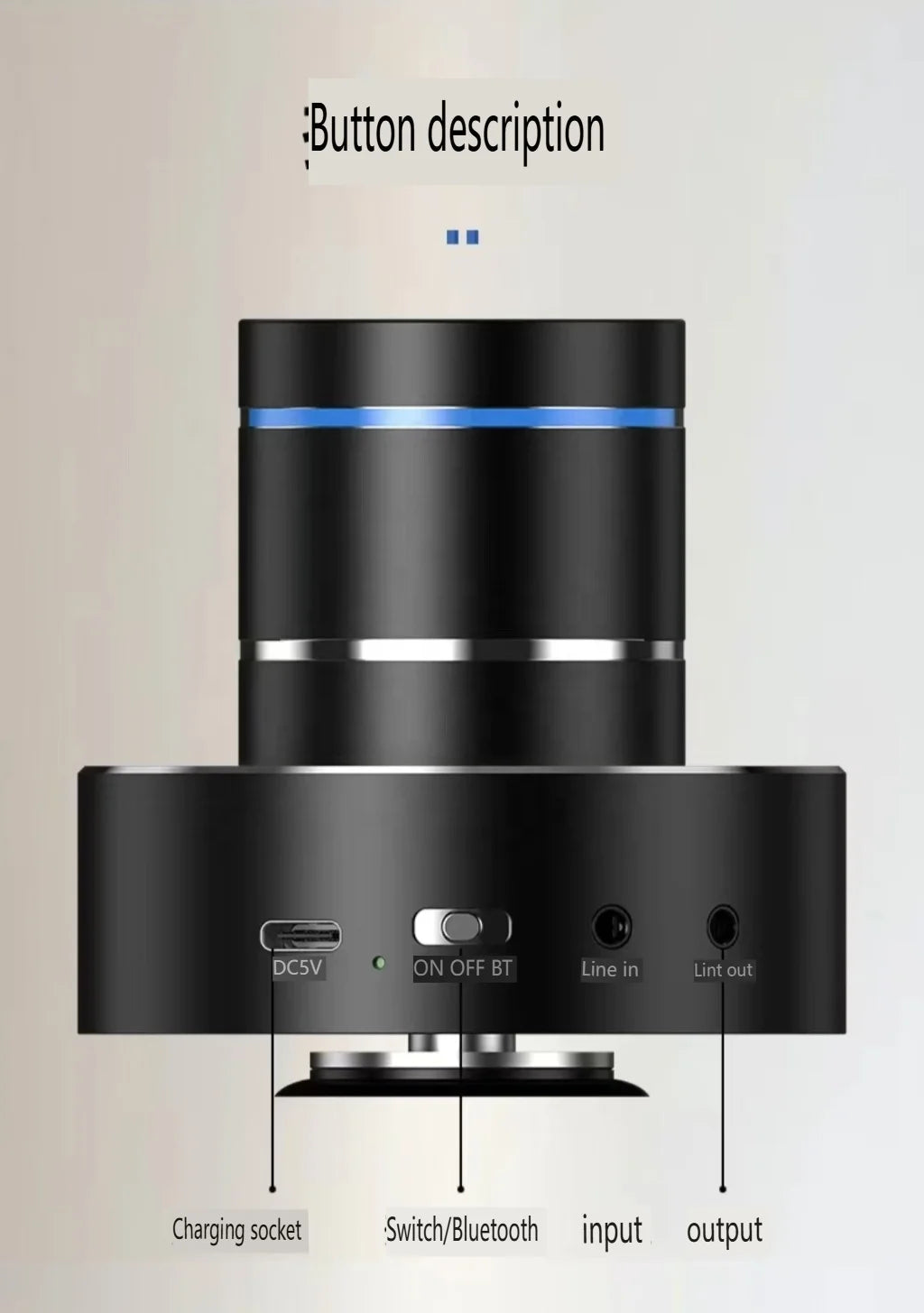 Adin 26w Vibro Portable Bluetooth Speaker Wireless Music Soundbar Subwoofer Speaker Bluetooth Neighbor Column Vibration Speakers