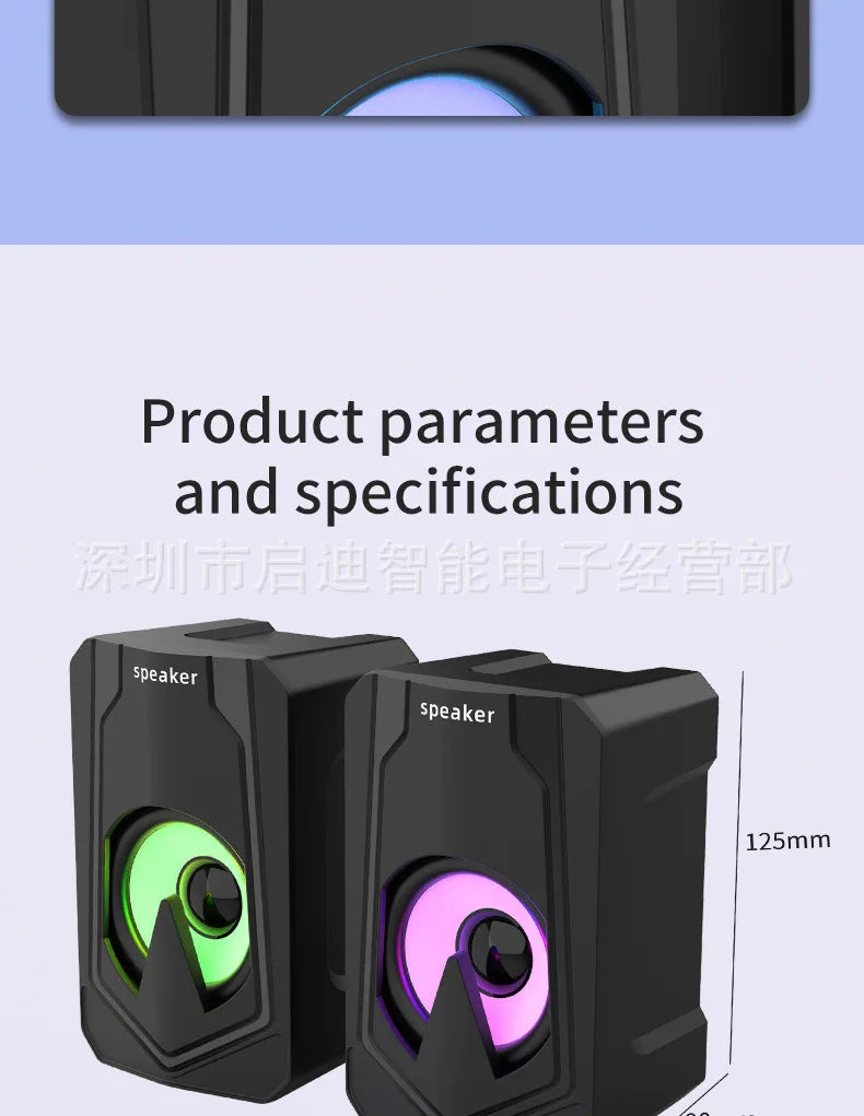 Manufacturer Direct E1080 Desktop Mini Bluetooth Speaker E-Sports Gaming Speaker Suitable for Desktop and Home Use