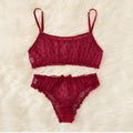 Sexy Ladies Bra sets Polka Dot Mesh Sexy Lingerie Comfortable Thin Bra and Panty set Ruffles Transparent Women's Underwear Panty