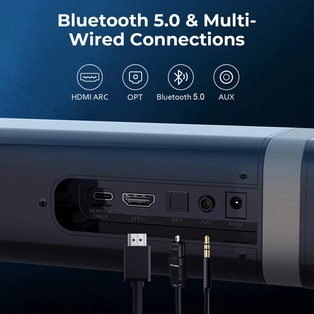 New Home Theater Soundbar for Tv Wireless Speakers Sound Bars for TV with ARC/OPT/AUX/Remote Control