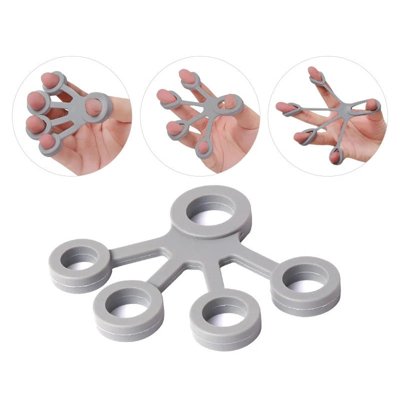 Hand Gripper Silicone Finger Expander Exercise Hand Grip Wrist Strength Trainer Finger Exerciser Resistance Bands Fitness Massag