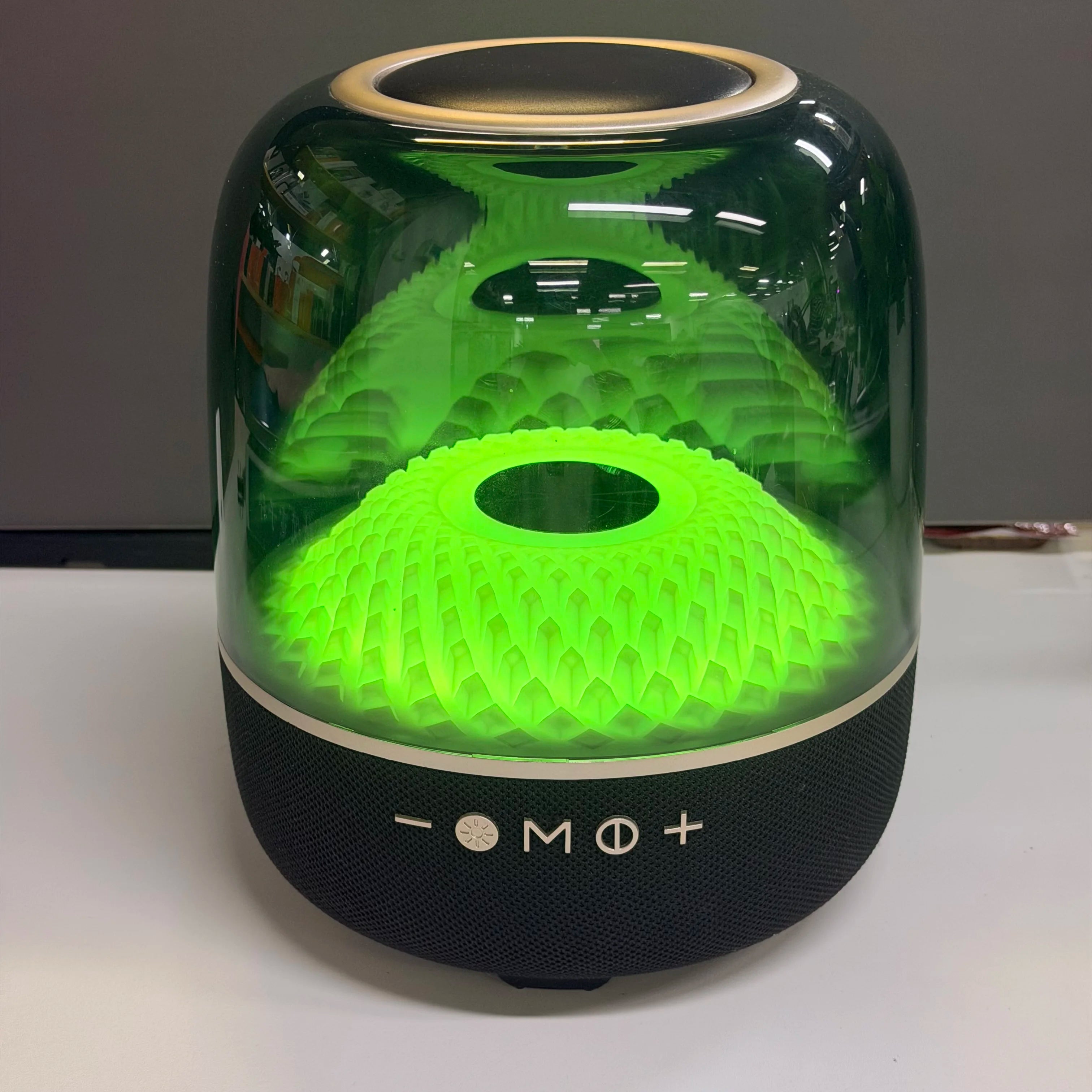 KINGLUCKY PK501 Desktop Glass - Like Bluetooth  Speaker High - Quality Sound Transparent RGB Multi - Colored Lighting Speaker