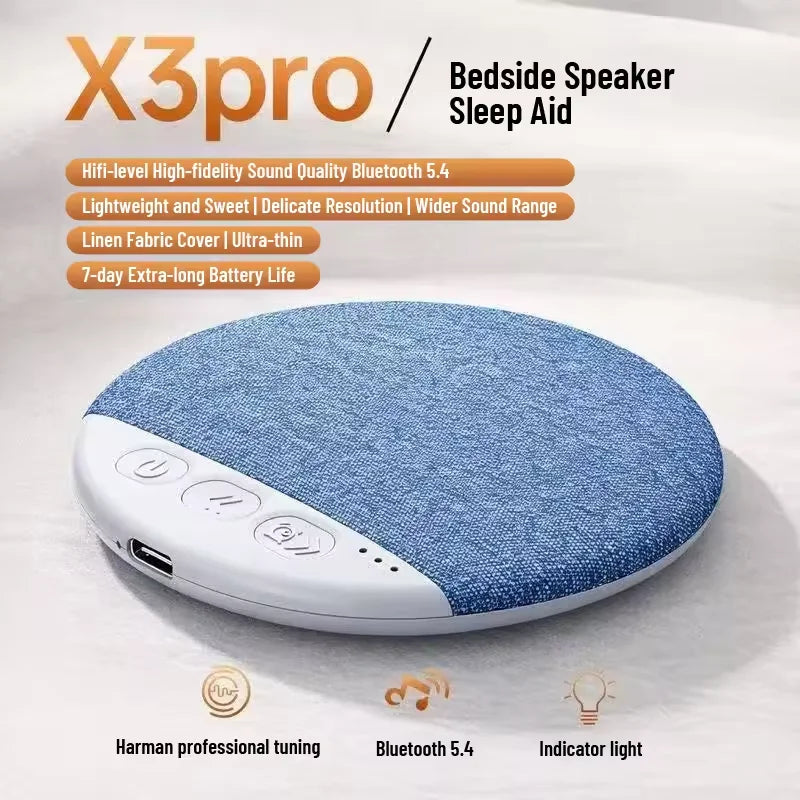 New X3pro Under-pillow Sleeping Speaker High Sound Quality Bluetooth Audio White Noise Sound Adaptive ABS Material