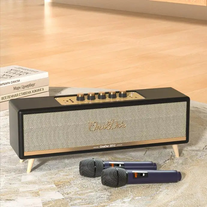 Oneder D8 High Quality Wireless Speaker Home Theater 3D System with Two Microphone for Karaoke