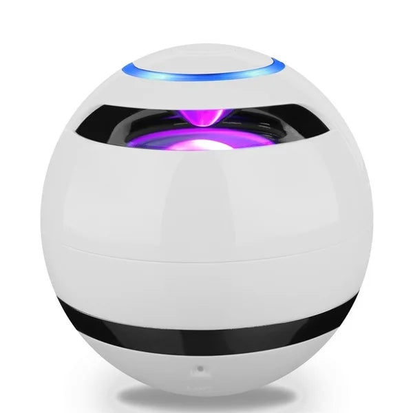 2026 Dropshipping Shopify Hot Factory Price Led A18 Ball LED Mini Bass Portable Wireless BT Speaker  with FM Radio TF Mic USB