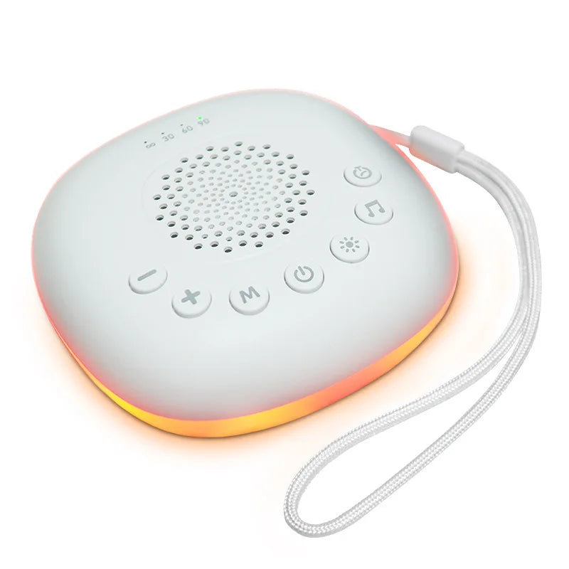 New Portable Home Travel Sleep Monitor with White Noise for Children, Soothing Night Lights, Music and Lighting for Sleep