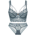 CINOON Top Classic Bandage Bra Set Lingerie Push Up Brassiere Lace Underwear Set Sexy Transparent Panties For Women underwear