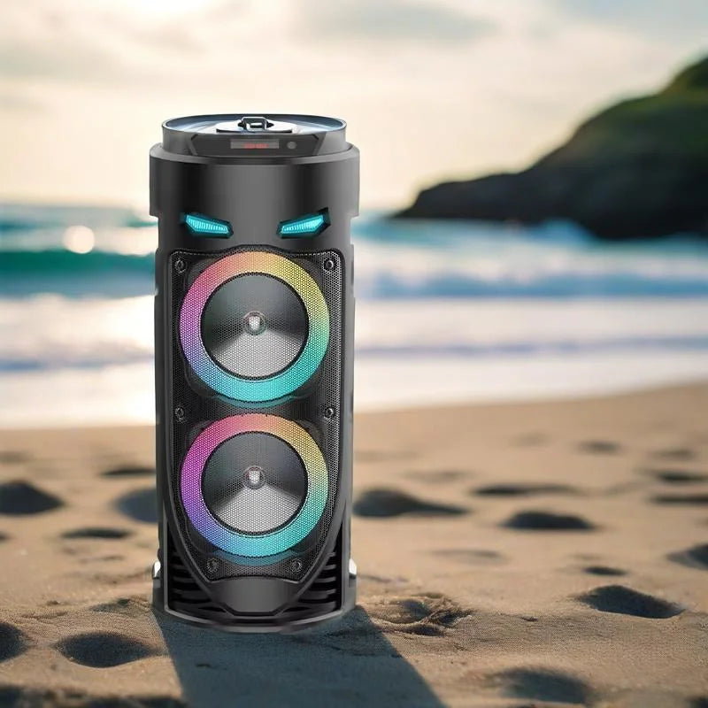 Double 4 Inch DJ Music Loud Sub Woofer Portable Professional Speaker for Garden Parties Big Outdoor Concerts