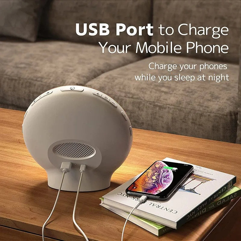 Wake up Light Sunrise Alarm Clock Wireless Speaker Sound Machine with Natural White Noise, FM Radio Alarms, RGB Light, ACA01