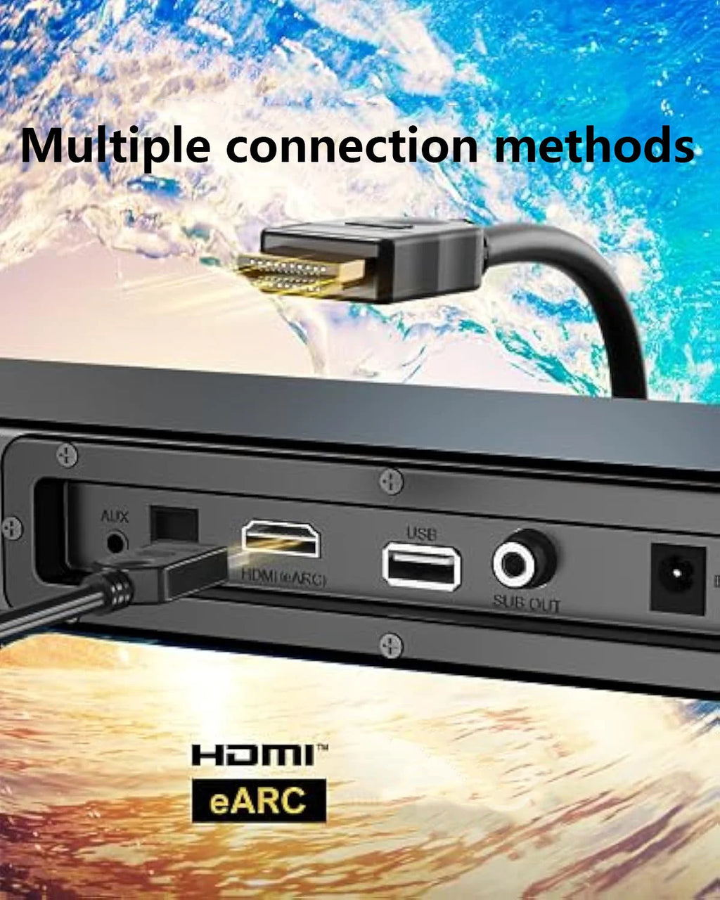 3D Surround Sound System for TV Speakers, 2.1 Soundbar TV with Subwoofer, 5.3 Bluetooth Sound Bars for Home Theatre