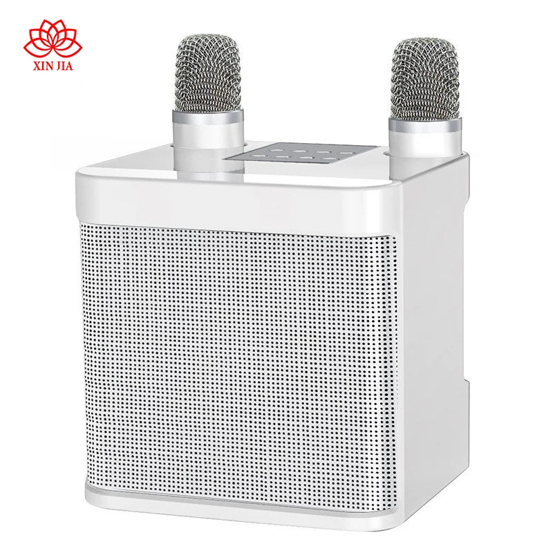 YS210 Mini Bluetooth Speaker Microphone Wireless Portable Subwoofer Ys-203 Wireless Karaoke Speaker With 2 Microphones Kd-203