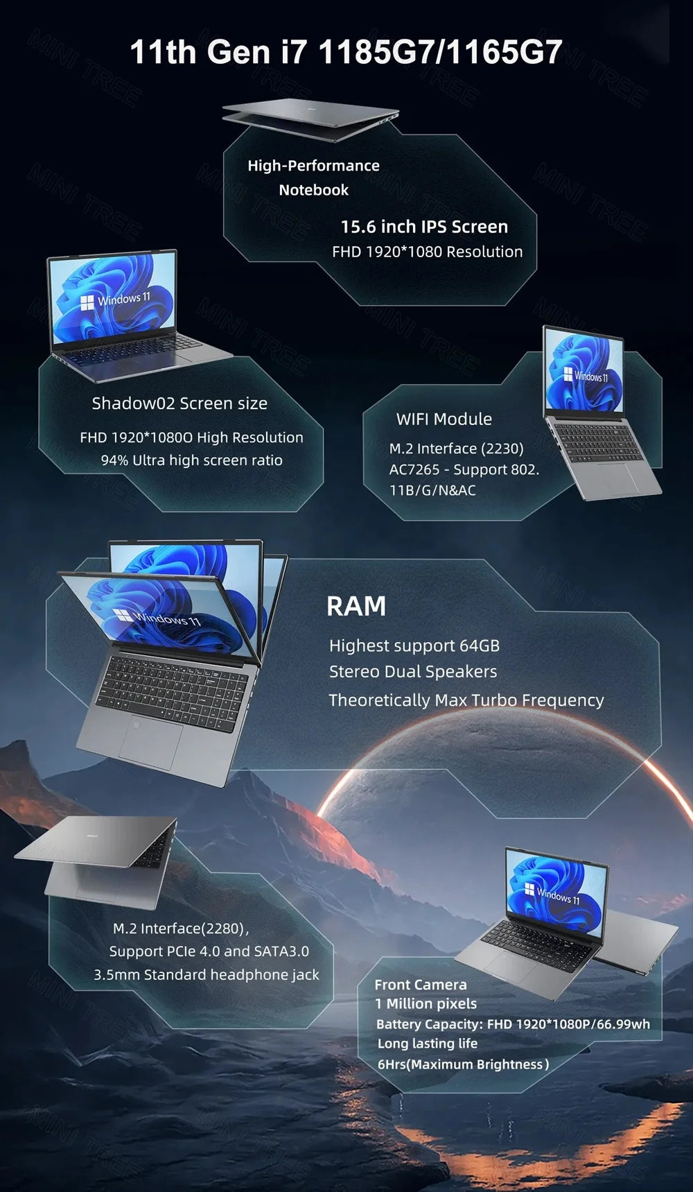 2024 Cheap Laptops 10th Gen Core I7 10750H I9 10880H 15.6 Inch IPS Screen  Kids Mini Laptop Computer With Backlit Keyboard Win11