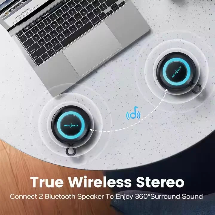 Portable Bluetooth MINI Speaker IPX6 Waterproof 15W Powerful Sound Box Bass Wireless Pairing RGB Light TF TWS Speakers