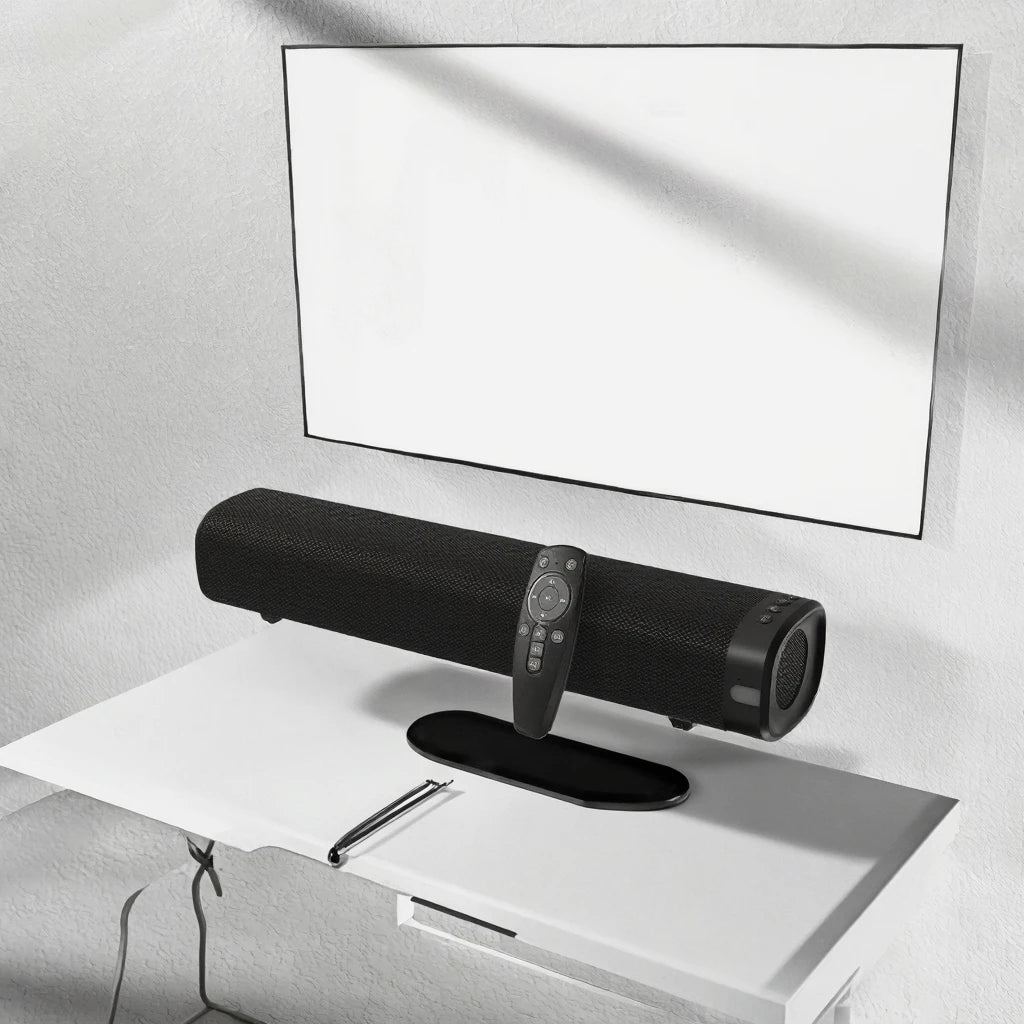 30W Active Sound Bar PC Built-in Subwoofer Wired Speaker Computer Optical/Aux/USB Wall Mountable Portable Surround Sound System
