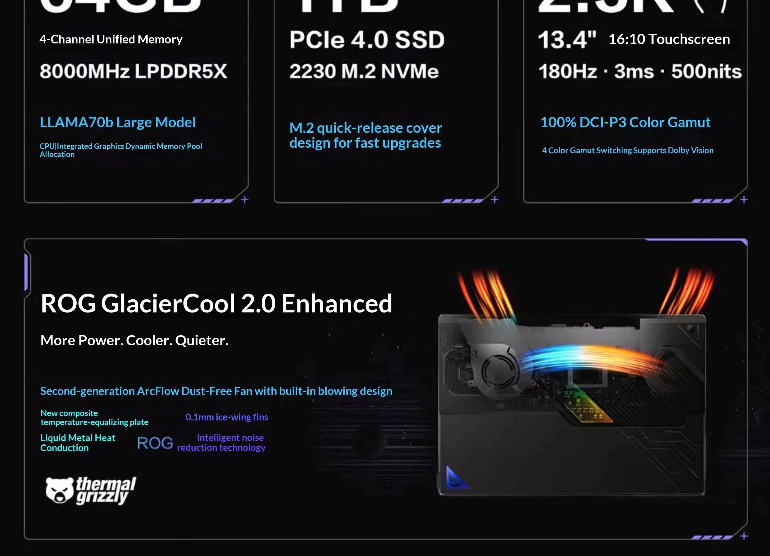 For ROG Zephyrus X 2025 Ryzen AI MAX 13.4 Inch Touch Two-in-One Gaming Laptop 2560x1600 SSD