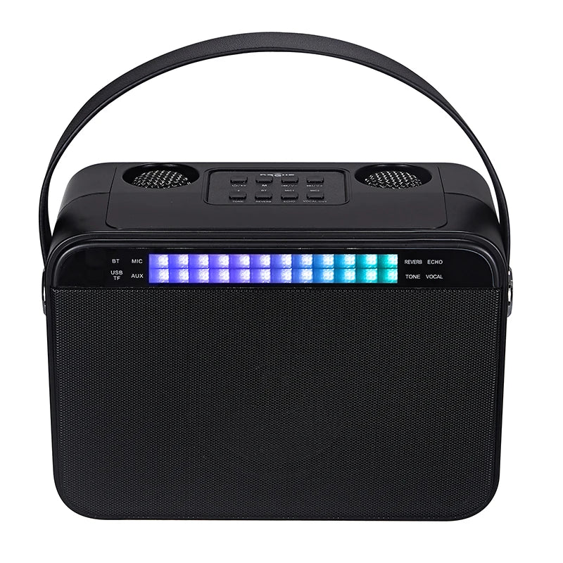 Wireless Bluetooth Microphone with Remote Control Portable Handheld Speaker Karaoke Machine Style for Kids Colorful LED Light