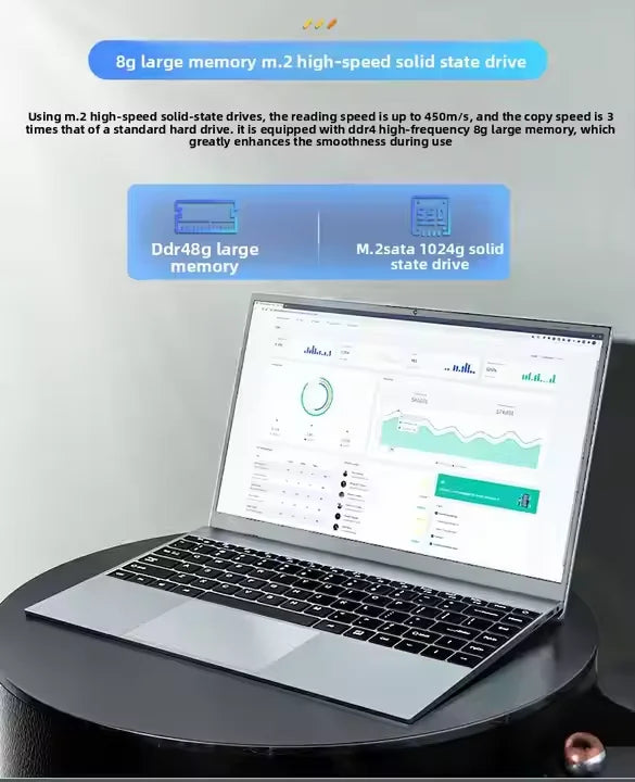 Best Selling 2025 14-Inch Business Office Laptop with Intel N3350 Processor 1TB SSD IPS Panel Camera CN Plug DUAL FAN Cooling