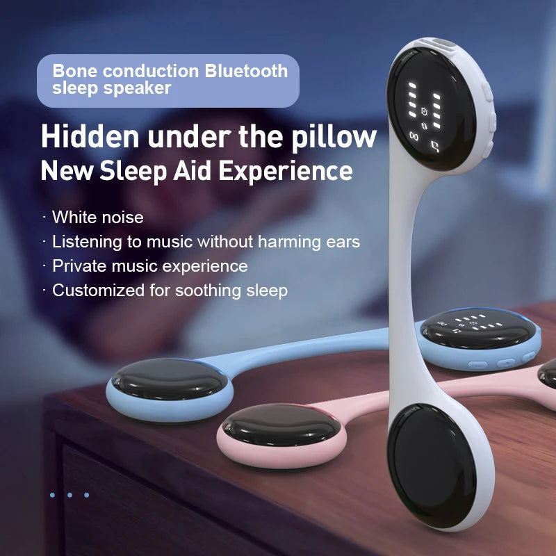 USB-Chargeable Bluetooth Bone Conduction Speaker 10 White Noise Sound Music Player for Home Use Sleep Aid