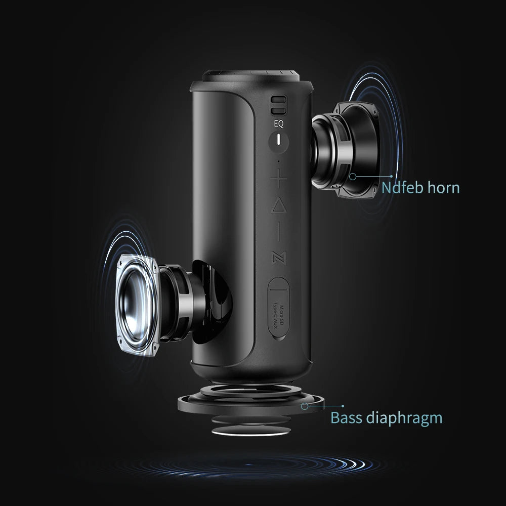 2025 New Design S12 High Quality 30W Waterproof DSP Wireless Subwoofer Perfect Sound Portable Mini Blue Tooth Computer Battery