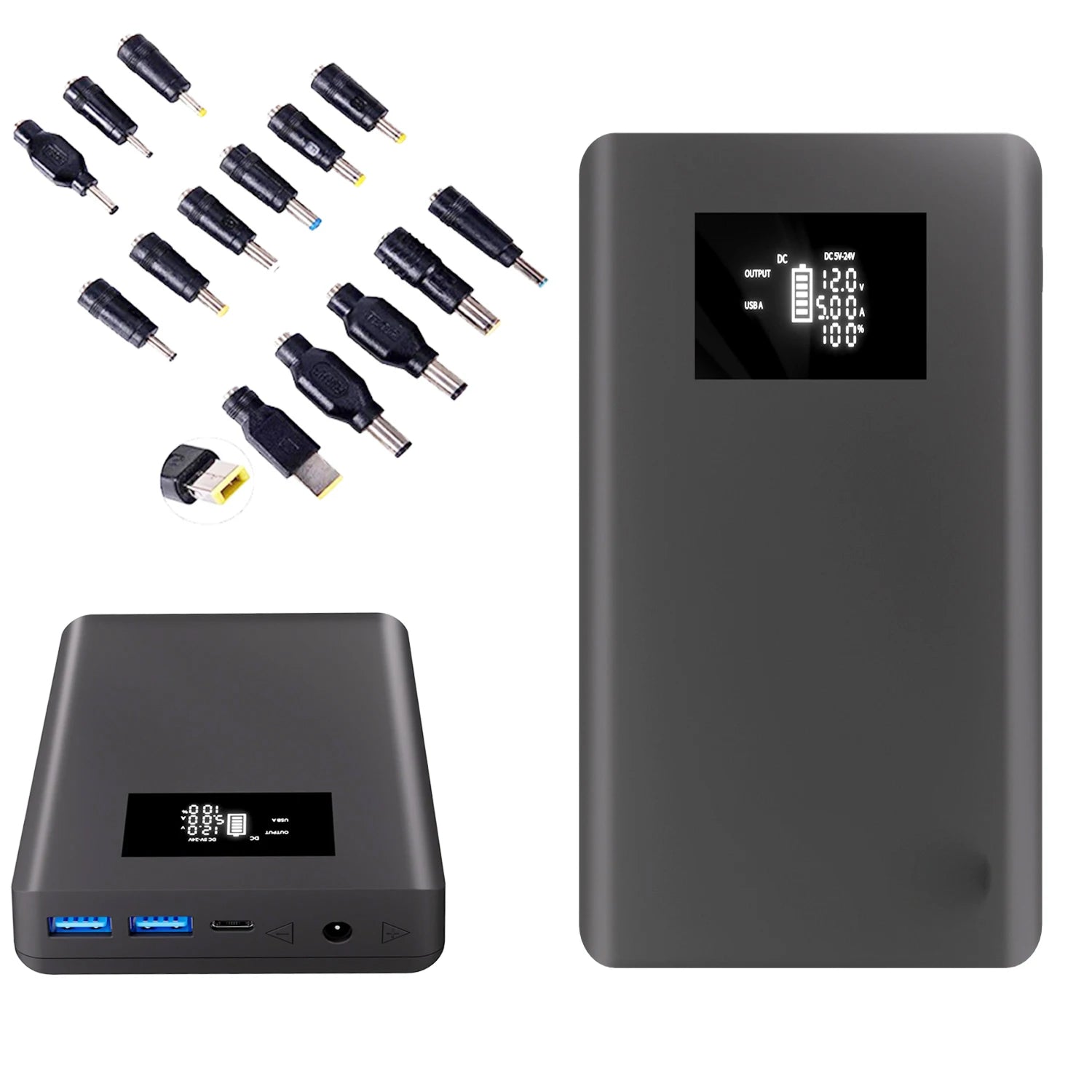 DC Output 7.4V 9V 12V 15V 16V 18V 19V 20V 24V 1A 2A 3A 4A 5A Battery Pack Power Bank for LED Strip/CCTV Camera/Telescope/Laptop