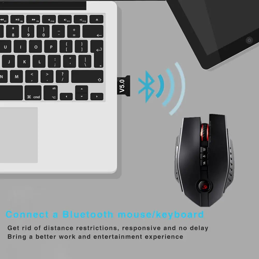 USB Bluetooth 5.0 Adapter USB Wireless Receptor Bluetooth Speaker File Receiver Transmitter Dongle Laptop Earphone BLE Sender