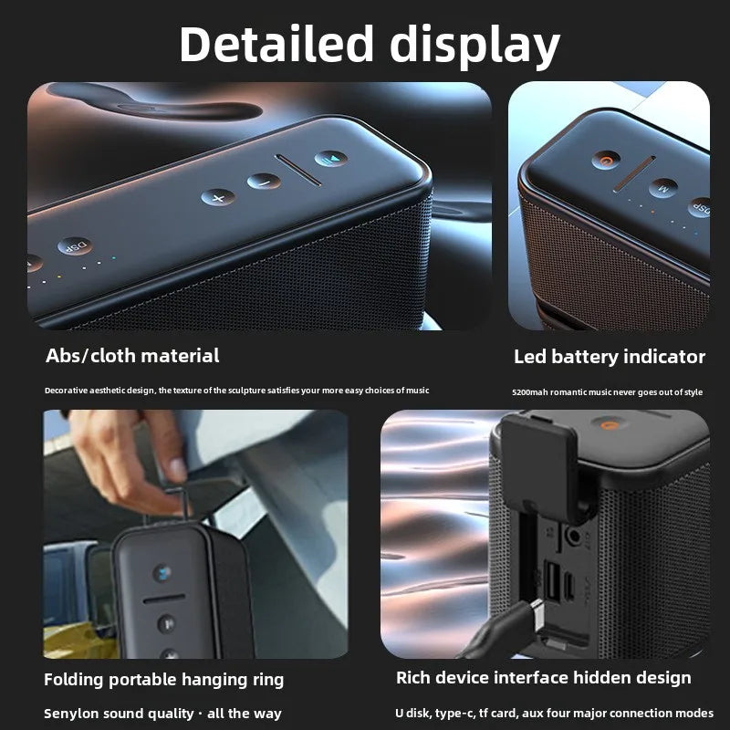 Best Selling 60W Wireless Party Box Speaker Portable Multifunctional Speaker 5200mah TWS Connect HI-FI Speakers