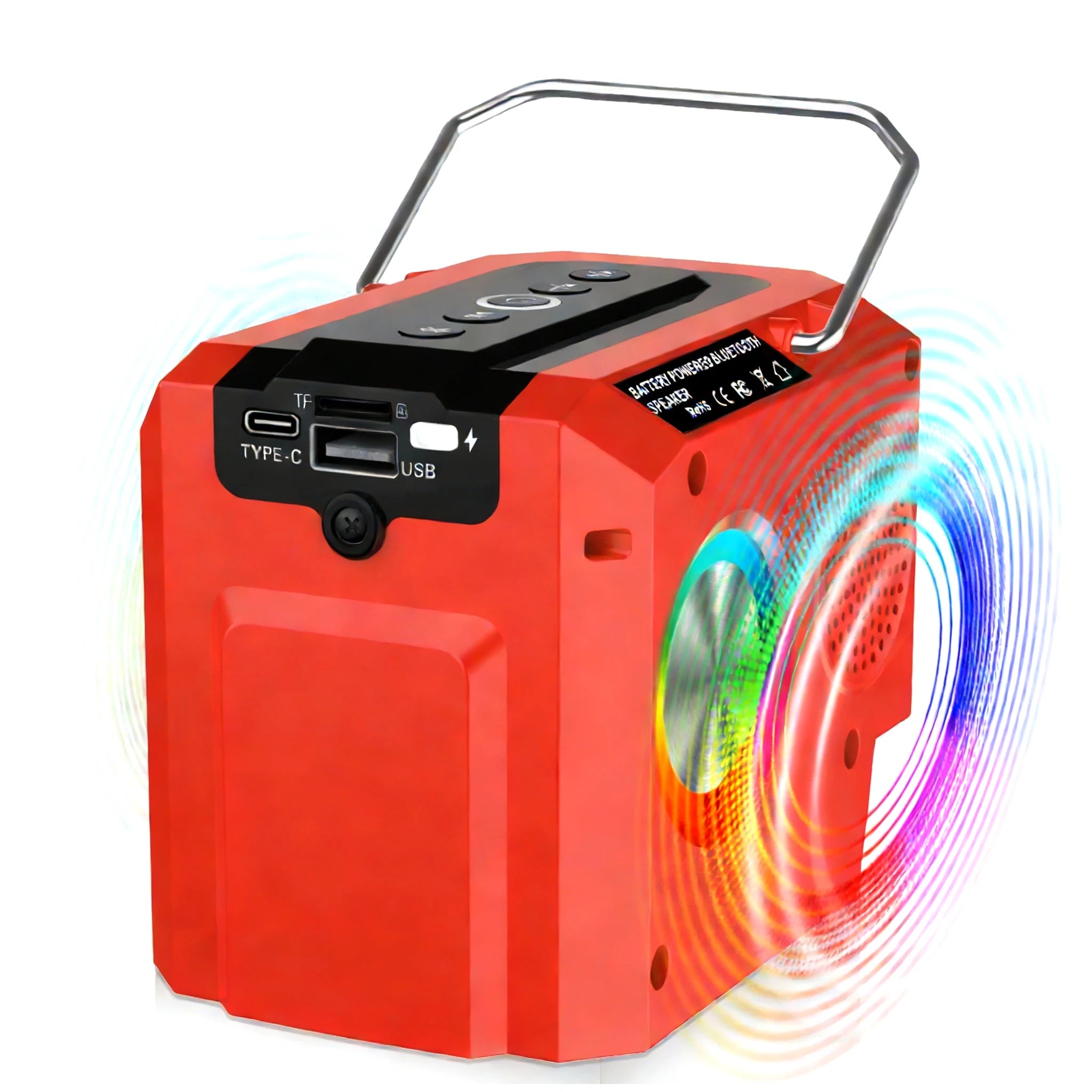 10W Bluetooth Speaker Fit for Milwaukees 18v M-18 Battery Portable Small Wireless Speaker for Camping Home and Party