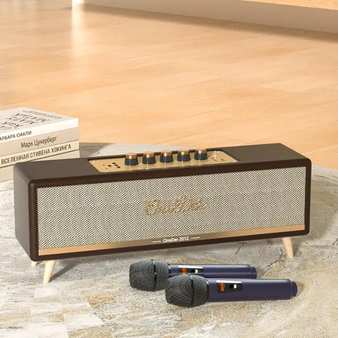 Oneder D8 High Quality Wireless Speaker Home Theater 3D System with Two Microphone for Karaoke