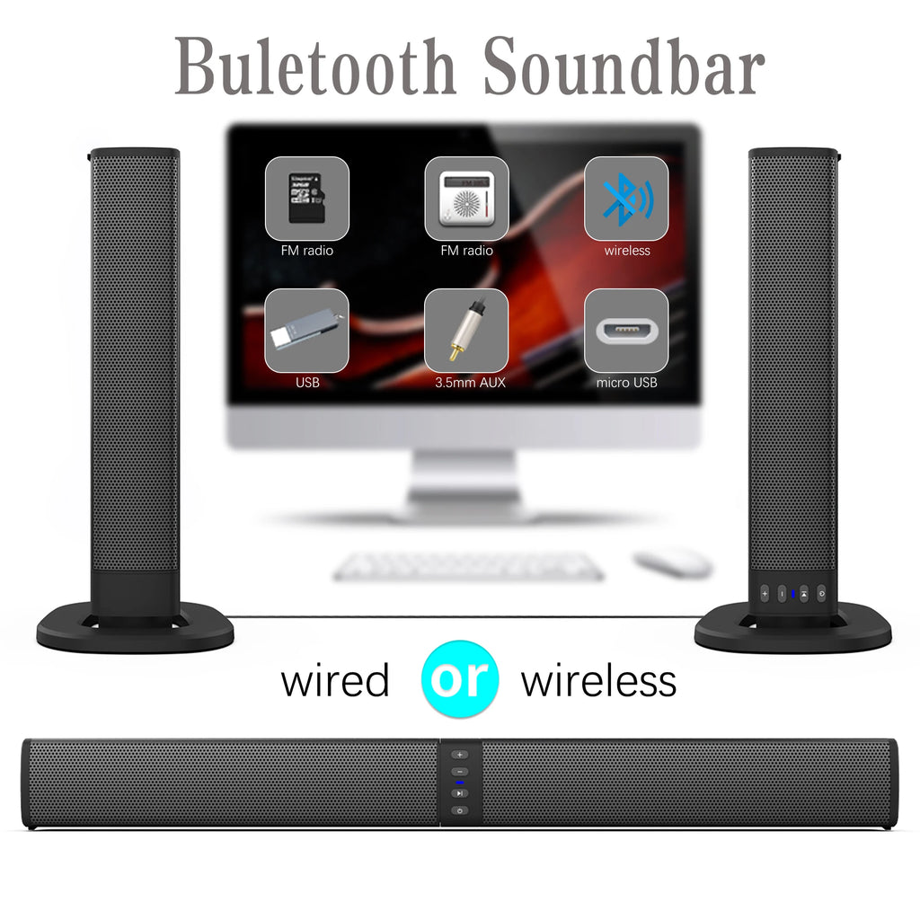 BS36 TV Soundbar Speaker Home Theater Subwoofer Wireless Blue-tooth Speakers 3D Surround Stereo Soundbar DSP Chip Music Center