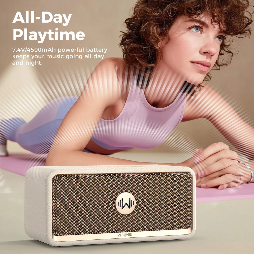 W-KING New H130 Portable IP7 Waterproof 40W Powerful TWS Wireless Bluetooth Speaker Boombox with Handsfree & TF Card Reader