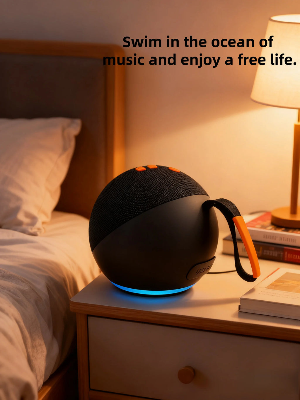 Hot 10W Wireless Mini Subwoofer Battery DC 5V Speaker RGB LED Lighting for Bedrooms Dining Rooms Offices Outdoor