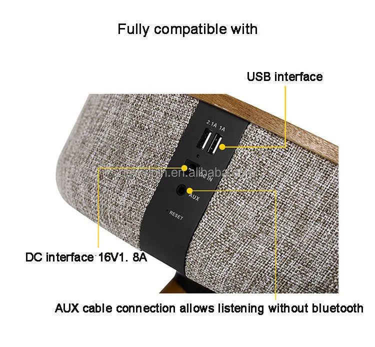 Professional 2.0 Speaker Manufacturers 6600mAh Power Bank Wireless Speakers Charging Side Coffee Table Speakers With Bluetooth